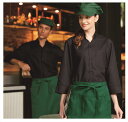 シャツ 626-05 七分袖 男女兼用 左胸ポケット レストラン カフェ 飲食 制服 トップス ユニフォーム KAZEN SERVICE