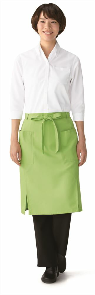 【エントリーで全品ポイント5倍！楽天スーパーSALE限定】 エプロン APK488 サロンエプロン 退色防止加工 ソムリエエプロン ミディサロン サービス 居酒屋 男女兼用 飲食店 ユニフォーム KAZEN SERVICE