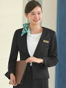 Counter Biz ジャケット 9183 5号~19号 レディース 衿なし 制服 受付 ホテル ブライダル カーディーラー ショールーム ハネクトーン早川