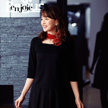 アンジョア カットソー 七分袖 01080 事務服 制服 オフィス en joie