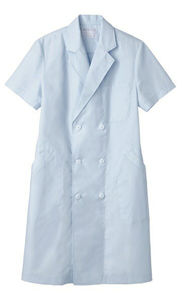 ドクターコート 51-614 メンズ ダブル 半袖 制菌 防汚 医療 白衣 診察衣 メディカル 住商モンブラン