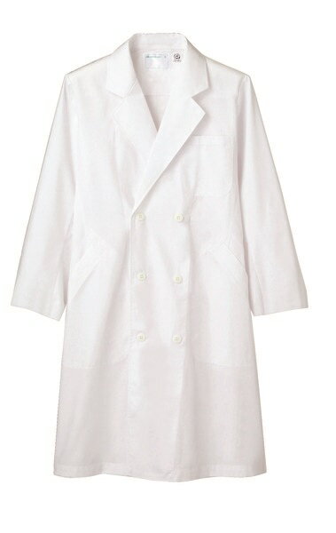 ドクターコート 51-811 メンズ ダブル 長袖 エコ商品 医療 白衣 診察衣 メディカル 住商モンブラン