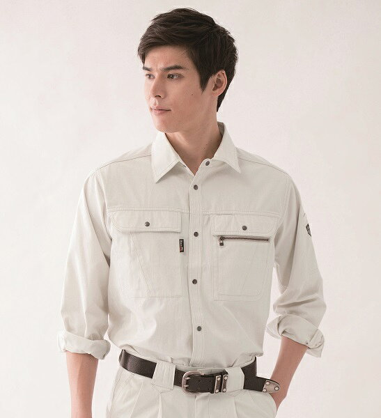 Work Clothes - ジーベック XEBEC 春夏 2093 シャツ 長袖 メンズ レディース S-LL