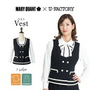 MARY QUANT マリークヮント ベスト レディース 秋 冬 黒 ストレッチ ホームウォッシャブル M23011 チクマ 事務服 オフィス サービス 女性 事務 仕事着 受付 企業 通勤 オフィスウェア ビジネス OL 制服