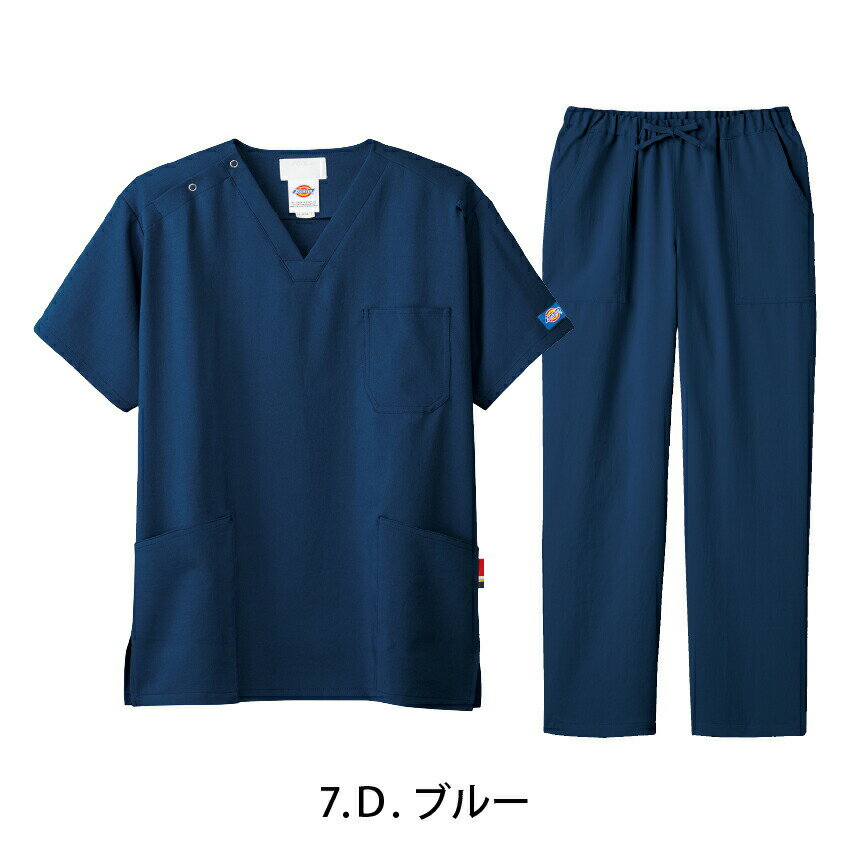 一足先に10％OFF ディッキーズ Dickies スクラブ 上下セット 白衣 パンツ フォーク 7072SC 5024SC 半袖 大きいサイズ メンズ レディース ユニフォーム 男性 女性 医療 病院 歯医者 整体 クリニック 医師 看護師 介護 ドクター ナース 手術着 制服