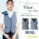 ベスト レディース 春 夏 速乾 ラメ クリアボタン チェック ESV-555 カーシー 事務服 オフィス 女性 事務 仕事着 受付 医療事務 事務員 企業 通勤 オフィスウェア ビジネス OL 制服