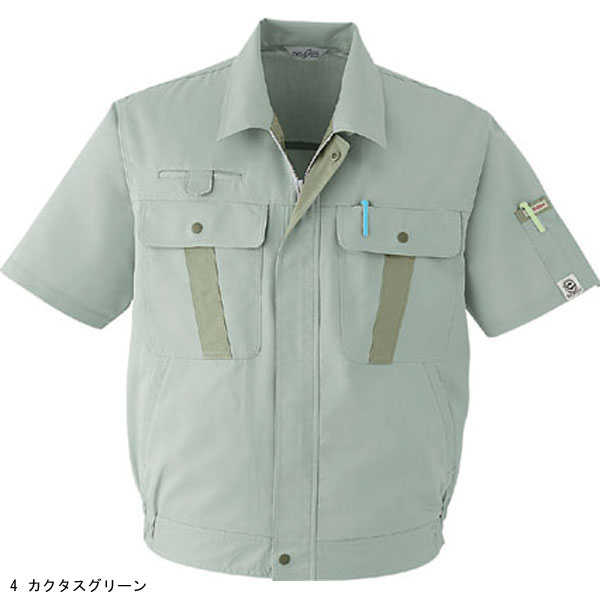 樂天商城 - 【作業服】半袖ブルゾン E042 旭蝶繊維 帯電防止 清涼素材