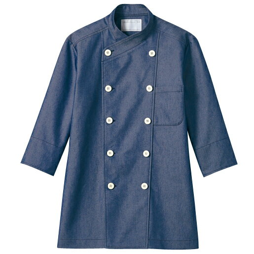 【クッキング・サービス】コックコート　7分袖　男女兼用　6-1101　住商モンブラン