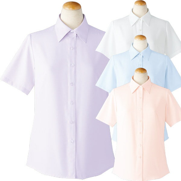 事務服 半袖 シャツブラウス S-36682 S-36683 S-36686 S-36688 パステルドビー セロリー