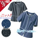 事務服 ブラウス オーバーブラウス 半袖 S-50540 1 クーリッシュニット セロリー