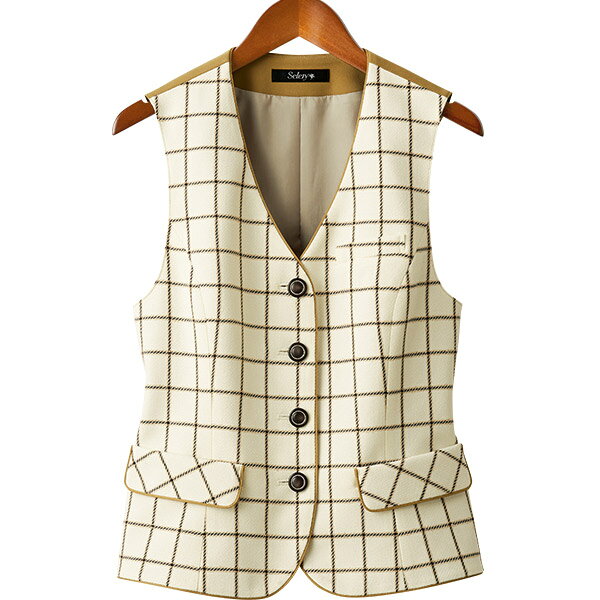 【サスティナブル】事務服 抗ウイルス 制菌 ベスト S-04441 04444 プリフィットチ...