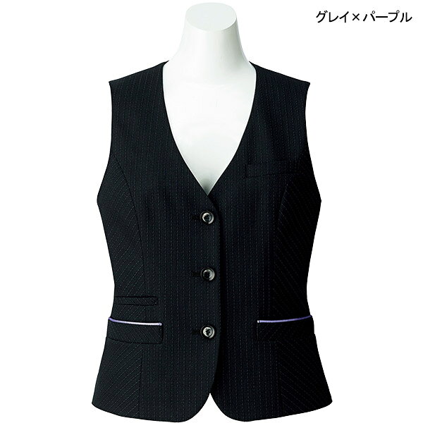 事務服 ベスト AV1251 オピニオン ドビードットストライプボンマックス