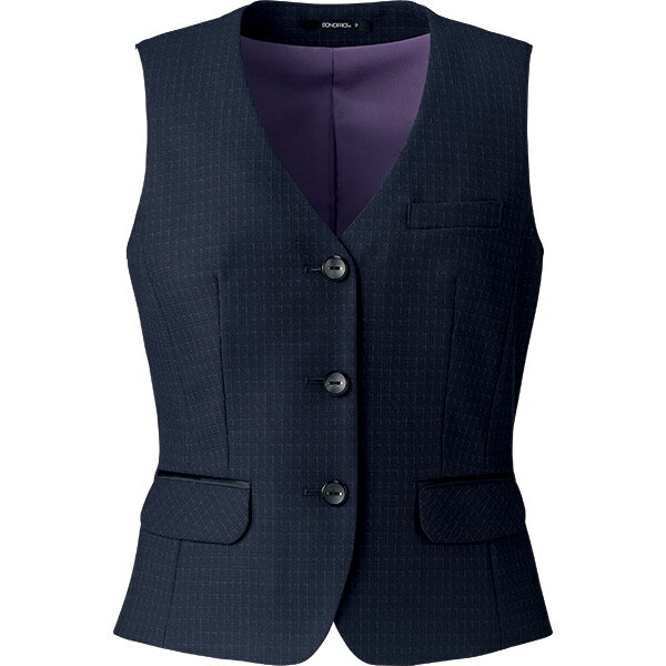 事務服ベストセット ベストAV1269 AラインスカートAS2315 ステラチェック ボンオフィス