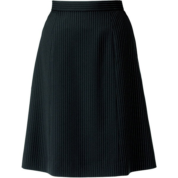 事務服 ホテル 接客 【後ゴム】春夏Aラインスカート BCS2704 トリアセストライプ ボンオフィス