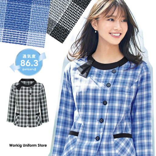 ボンオフィス事務服 春夏七分袖オーバーブラウス AJ0855 グラデドビー 【高通気】 ボンオフィス事務服 春夏七分袖オーバーブラウス AJ0855 グラデドビー 【高通気】