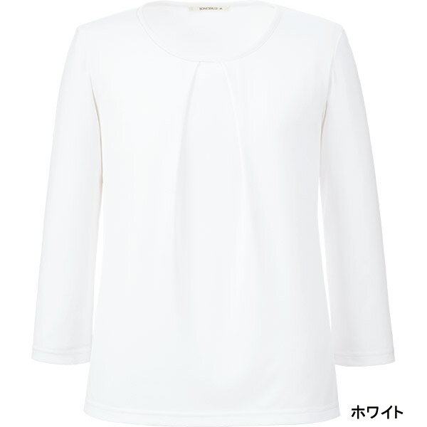 ボンオフィス事務服 タック切替え七分袖ニット BCK7106 モイステックススムース 【エコトピア】