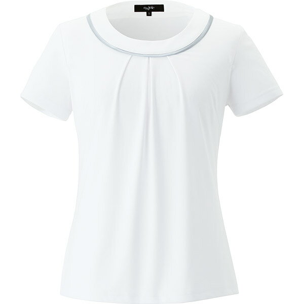 エステ美容 医療事務服 半袖カットソーブラウス 06155 アンジョア ストレッチスムース