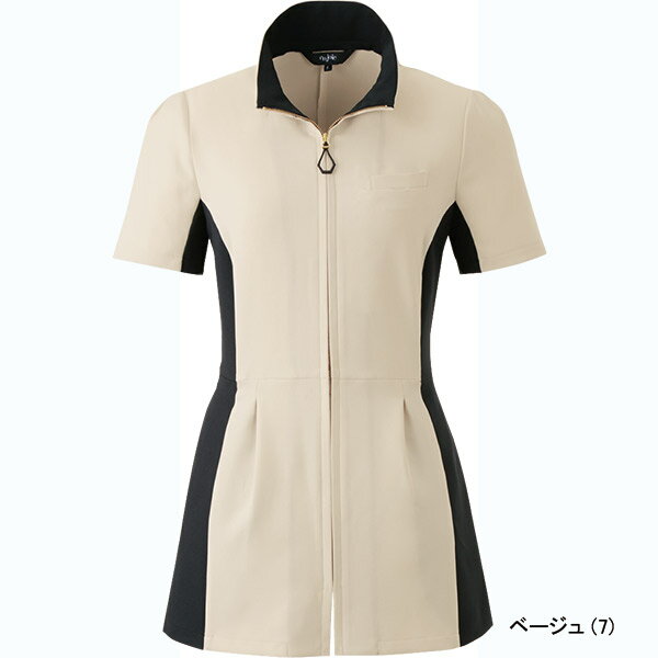 エステ美容コスメ制服 チュニックジャケット 42050 ナチュラルツイル アンジョア