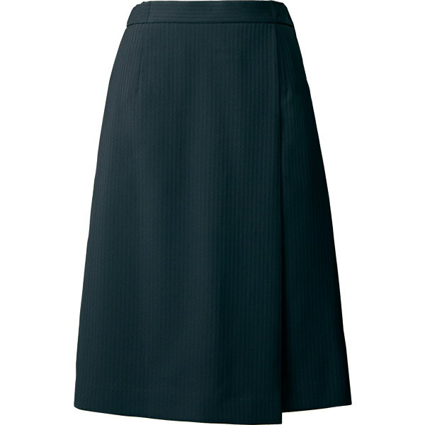 【消臭 エコ】ホテル 事務服【ひざ下丈】ゴムinラップキュロットスカート AR3002 エコルナTMジャドーストライプ アルファピア