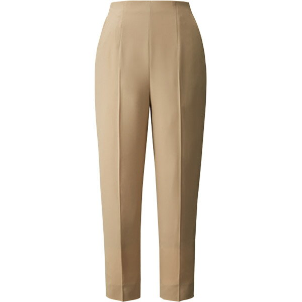 制服 通勤着【汗ジミ対策 ベルトレス】春夏テーパードパンツ YT5311 ストレッチツイル 鳥居ユキ