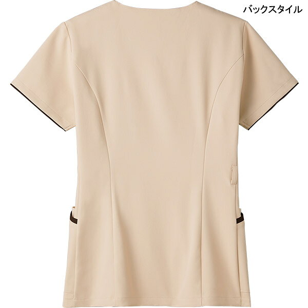 ナース服 レディース【ラウンドネック】ジップスクラブ 7069SC 医療白衣フォーク ...