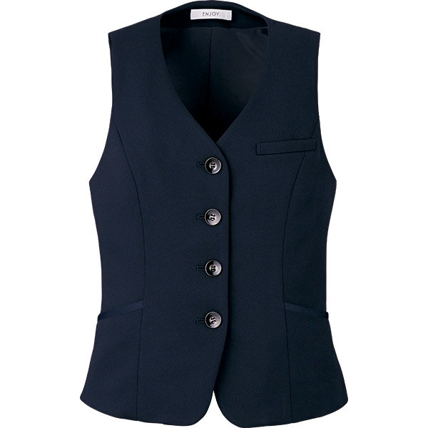 【快適湿度コントロール】事務服 ベスト EAV792 ストレッチニットカルゼ エンジョイ