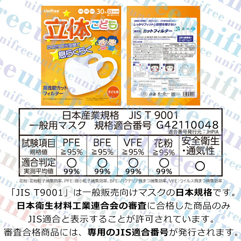 立体こどもマスク180枚不織布マスク立体子供子どもこども子供用不織布マスク立体5歳不織布マスク子ども小さめ立体立体マスク子どもこども子供不織布子供用使い捨て不織布立体マスク2-3歳不織布マスク子ども立体マスクユニフリーunifree花粉