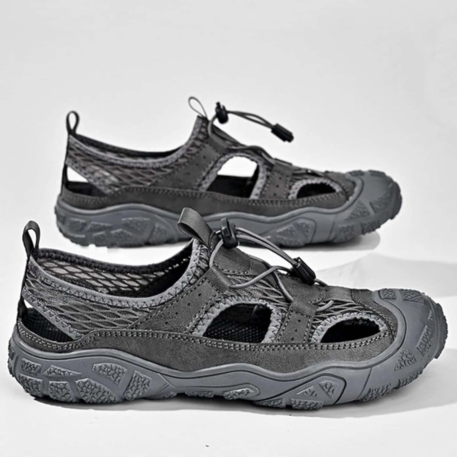 メンズ ビーチサンダル つま先保護 水陸両用 防滑 スポーツ アウトドア ウォーターシューズ マリンシュ..