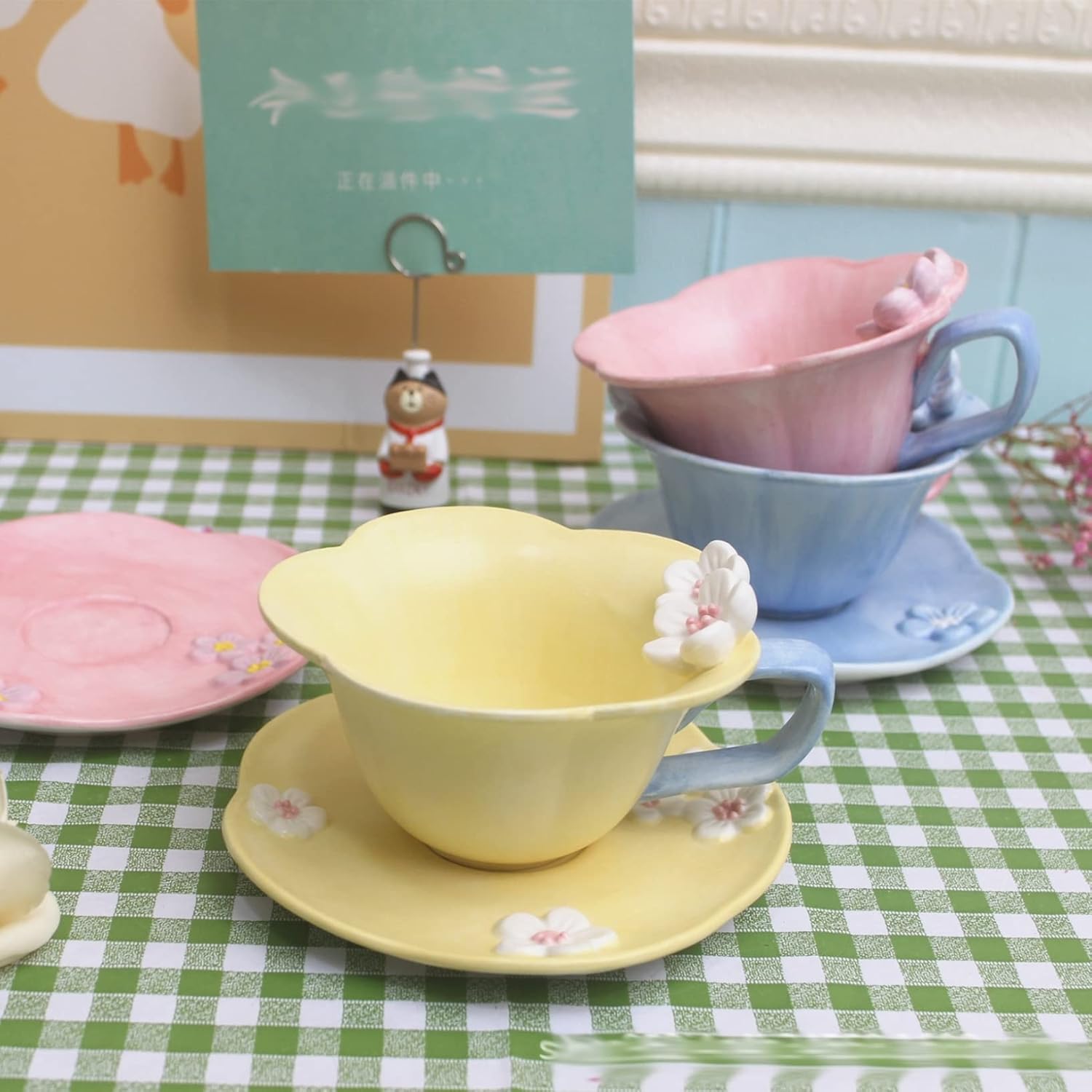 おしゃれ コーヒーカップソーサー セット 北欧風 陶器 ティーカップ 来客用 結婚式 クリスマス アフタ..