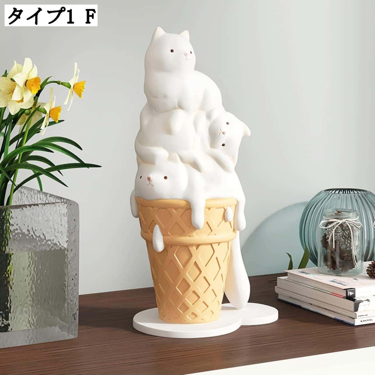 可愛い 猫の置物 動物インテリア ガーデニング飾り物 オーナメント 可愛い猫置き物 屋外彫刻装飾 北欧風ガーデンオーナメント 面白いガーデンオブジェ 樹脂製ガーデニング雑貨 雑貨屋外用彫像 癒しグッズ ガーデン装飾