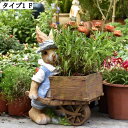 おもしろオブジェ 庭のインテリア 兎オブジェ 大型 植木鉢 円形 ガーデニング用品 樹脂プランター おしゃれな植木鉢 動物型の植木鉢 草花 寄せ植え ガーデニング装飾 ポリレジン鉢 大きい うさぎ 可愛い カントリー 置物 樹脂製 室内用プランター