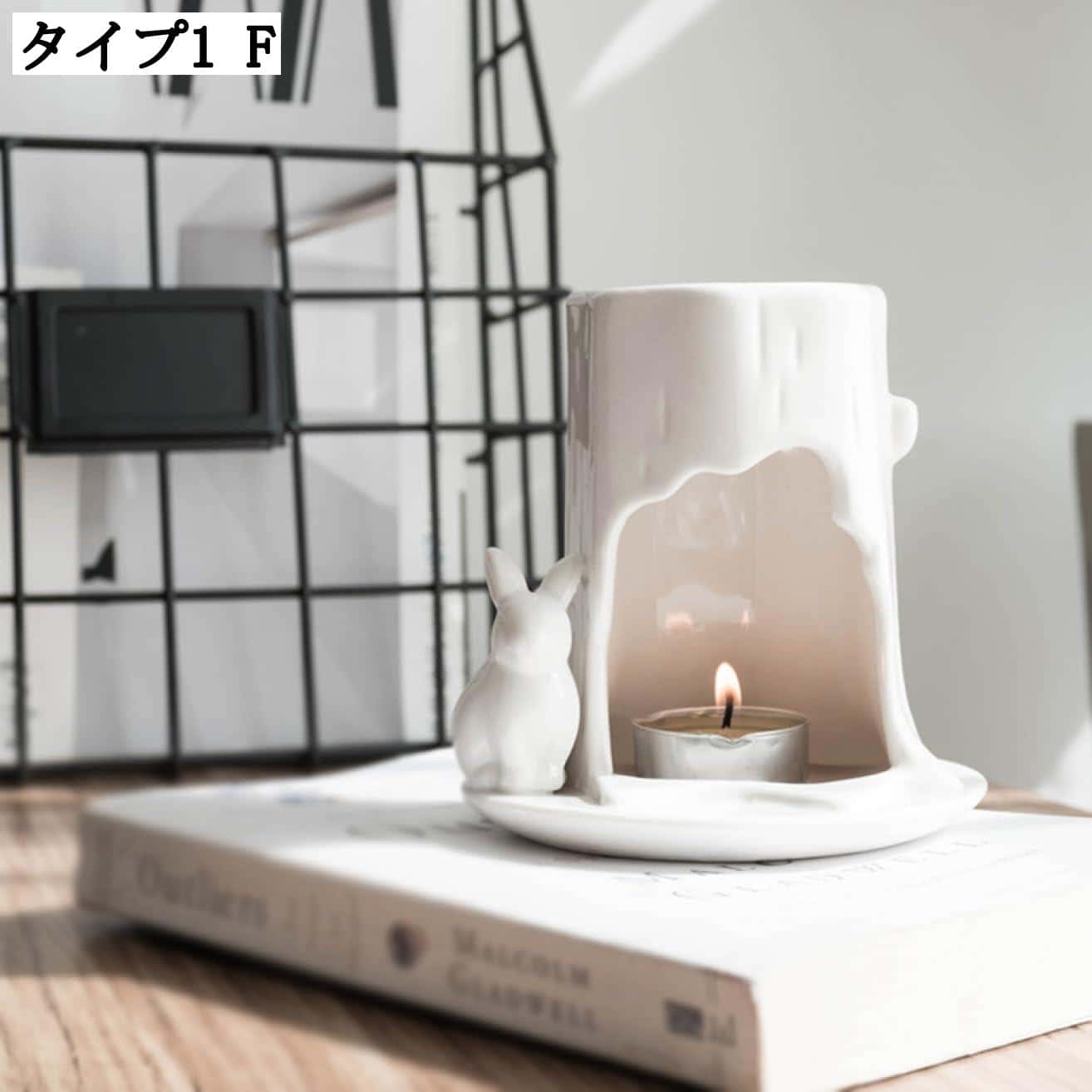 オシャレ 動物 可愛い キャンドルホルダー 陶器 レトロ キャンドルスタンド 癒しグッズ おきもの おも..