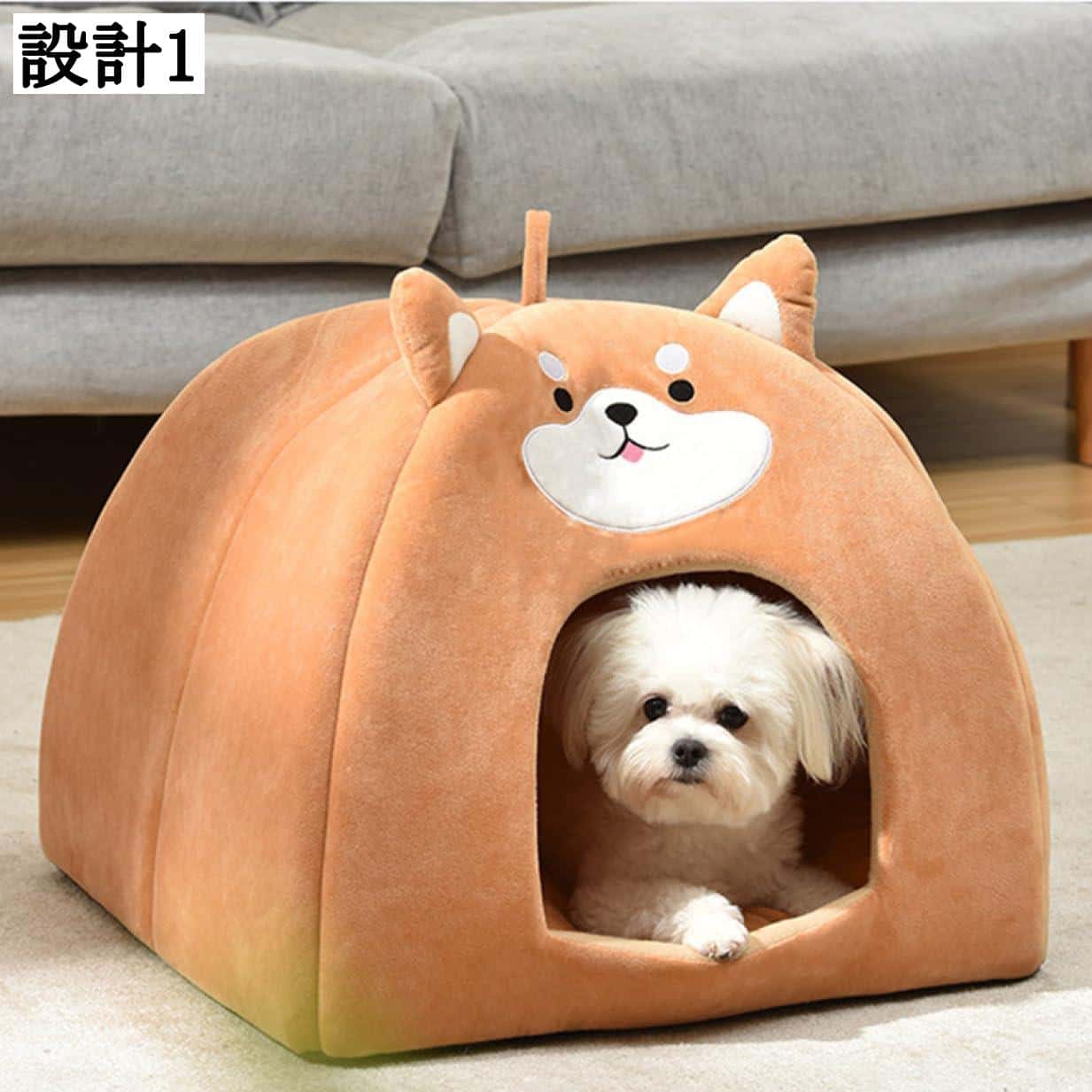 Rakuten - ペットベッド ドーム型 猫・犬用 35*35*30 洗える 暖かい 室内用 可愛い ふわふわ 寒さ対策 快適 ペットクッション 滑り止め 小型犬 子猫 冬用 50*50*38 ペットハウス 柔らか 水洗い 四季対応