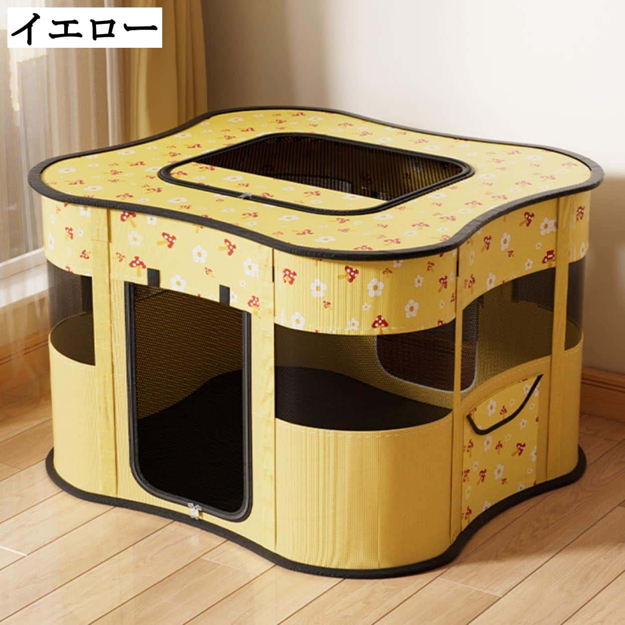 通気性ペットサークル メッシュサークル 猫の分娩室 ペットケージ 折りたたみケージ サークル 犬 猫 う..