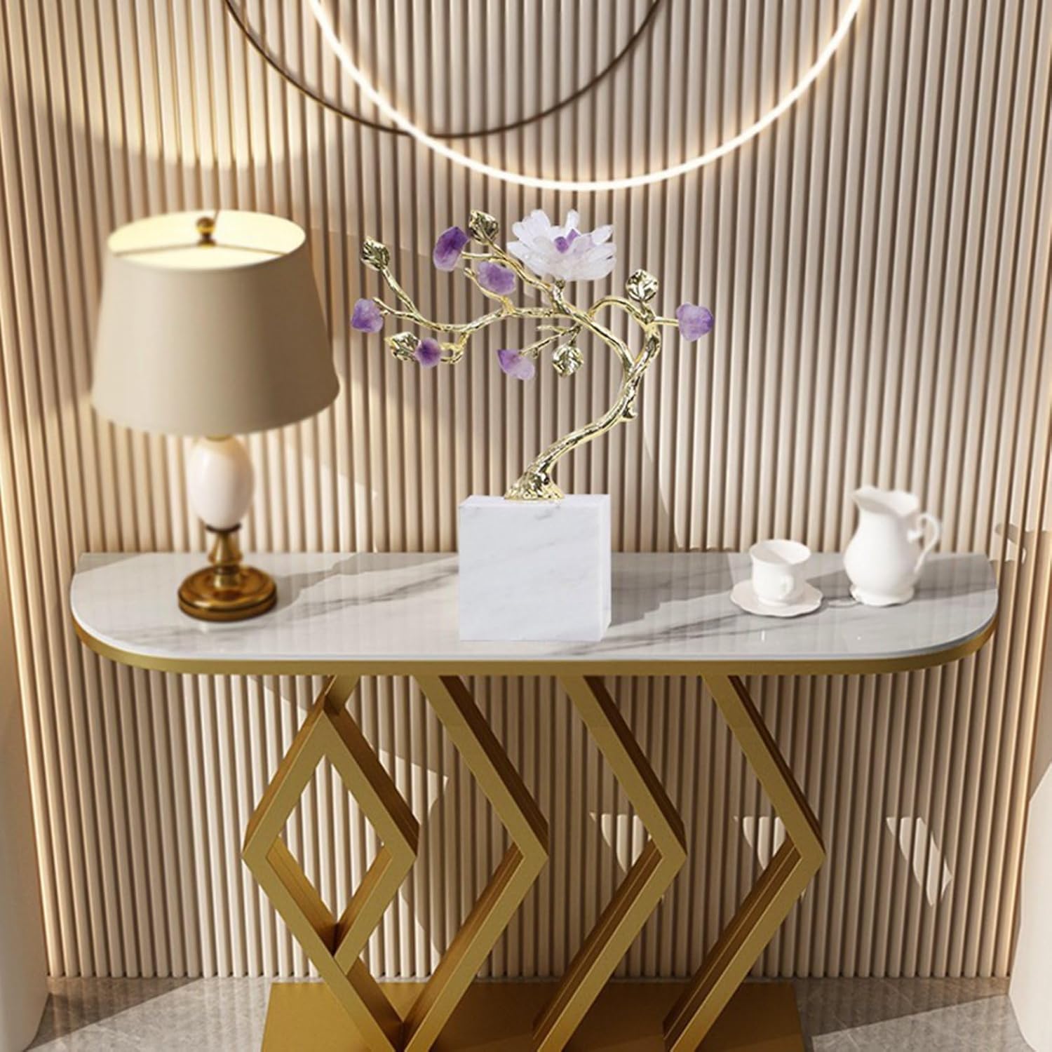 天然石 アメジスト 花 置物 インテリア 台座付き 風水 パワーストーン 癒しグッズ 結婚祝い 新築祝い プレゼント 母の日 リビング デスク おしゃれ 招財 ...