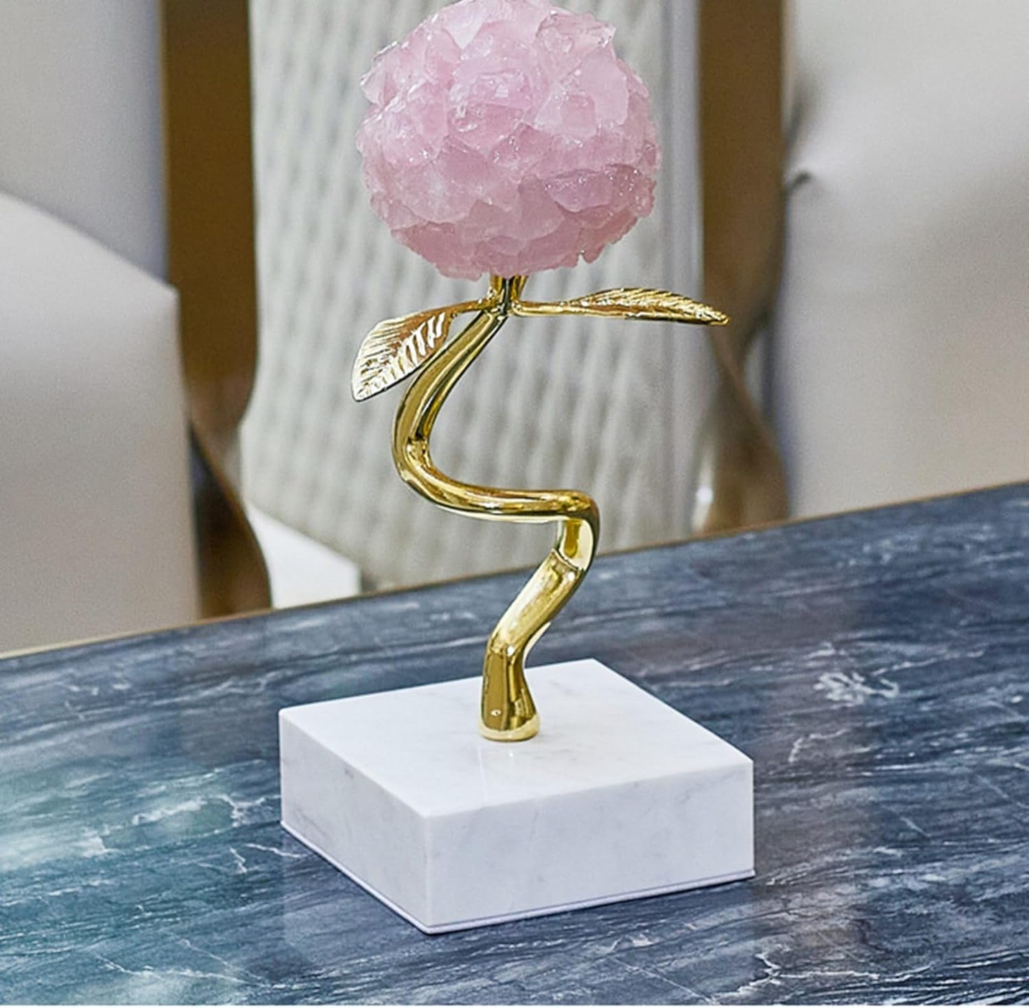 開運 インテリア 水晶 クリスタル 置物 フラワー 造花 枯れない花 デスクトップの装飾 リビングルーム プレゼント 母の日 誕生日 新築祝い 引っ越し 白鳥 ...