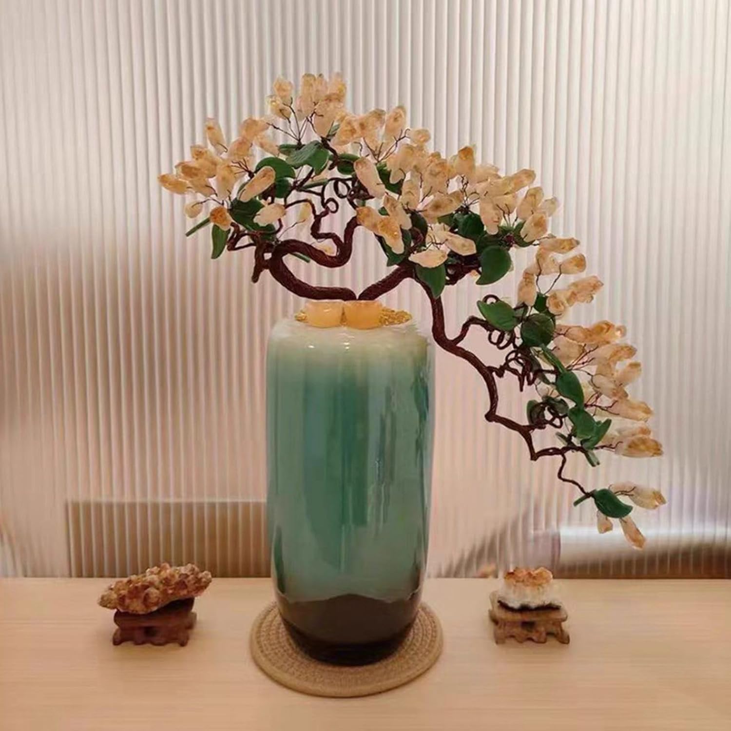 風水 置物 黄水晶 シトリン 金のなる木 財福の樹 開運グッズ 金運アップ 財運 商売繁盛 ギフト 新築祝い 引っ越し祝い 母の日 リビング オフィス インテリ...