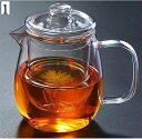 ティー急須 耐熱ガラス 茶ポット フルーツティー リーフティー 茶器 500ml 茶こし付き おしゃれ ガラスポット 紅茶 緑茶 耐熱温度差 クリアガラス 可愛...