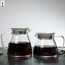 コーヒーサーバー 耐熱ガラス ティーポット 食洗機対応 目盛り付き ポット コーヒーポット ウッドブラケット 冷水筒 ガラスポット キッチン雑貨 300ml 蒸...
