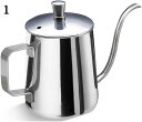コーヒーポット ドリップケトル 細口 直火 蓋付き ステンレス製 コーヒーハンドドリップ IH対応 350ml キャンプ おしゃれ ドリッパー 燃焼ケトル 業務用 フィルター 点滴 ハンドドリップ 北欧風 カフェ 喫茶店 お茶用品 コンパクト 湯沸かし