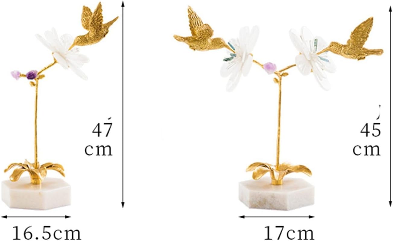 置物 ハミングバード 銅製 クリスタル 天然石 おしゃれ インテリア リビングルーム デスクトップ プレゼント 結婚記念日 母の日 バレンタインデー 彼女 妻 ...