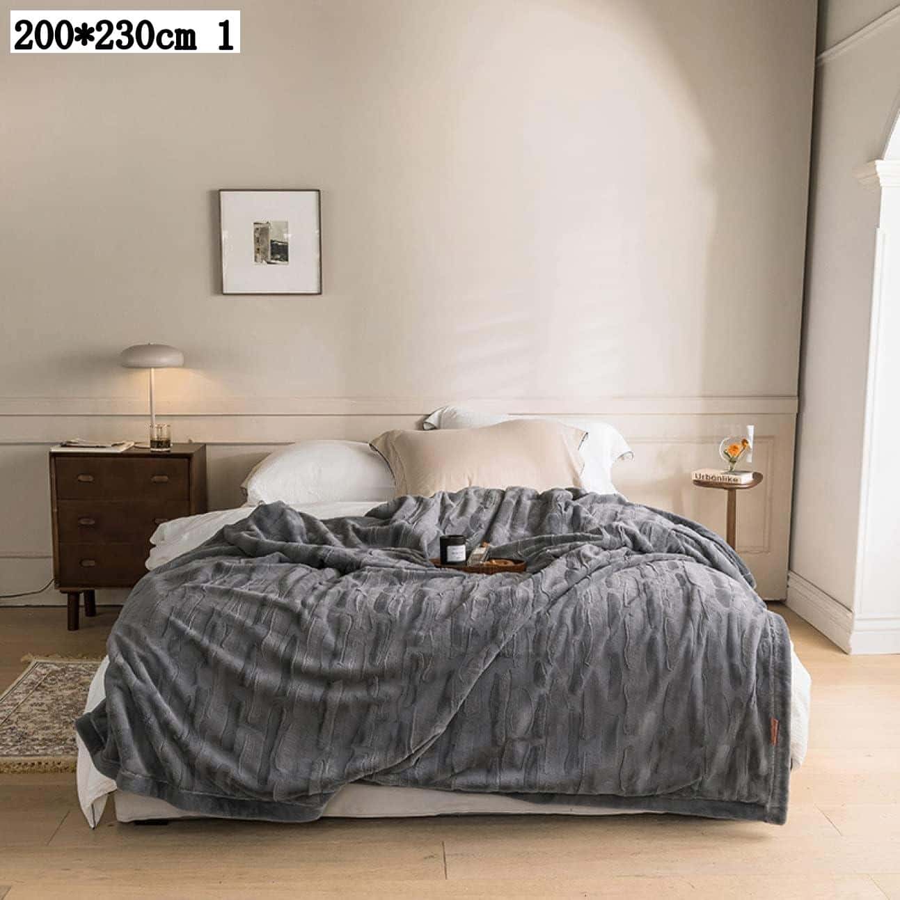 冬用 厚手 コットンブランケット 毛布 200*230cm 快適 発熱効果 リラックス 防寒対策 洗える 防ダニ 防臭 モロッコ柄 北欧 ジャカード