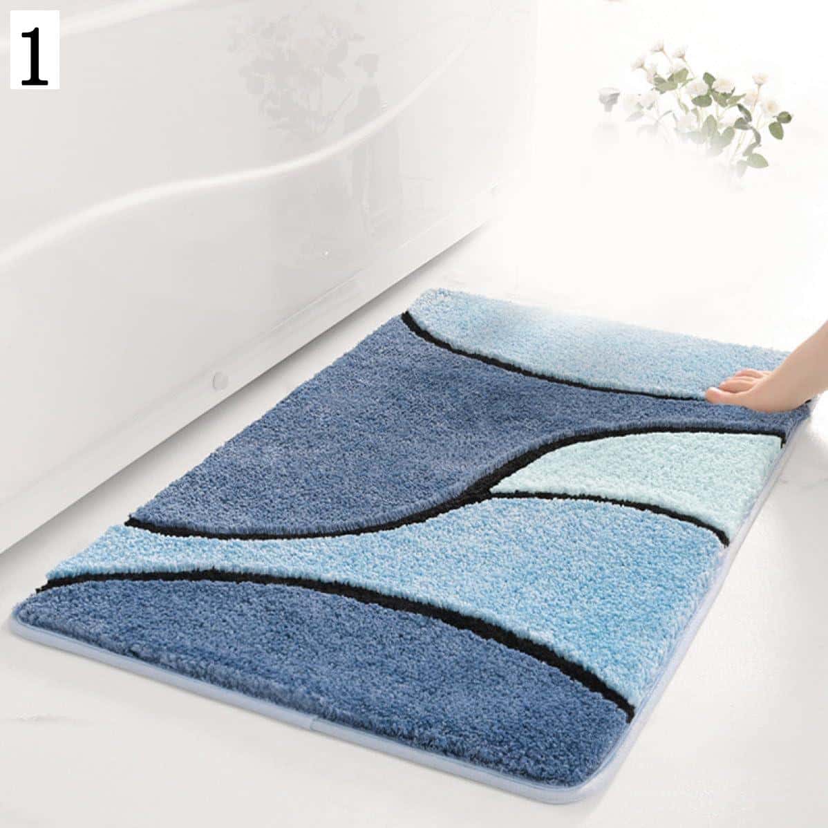 バスマット 速乾 厚い おしゃれ 吸水 40*60cm 防臭 ふわふわ すべり止め付き 吸水性 洗濯機 丸洗い 防カビ キッチン 風呂 台所 ドア マット 北欧柄 足ふきマット インテリア シャギー 洗える 玄関マット 極細繊維 ウェルカム 可愛い