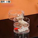 透明蓋 円筒型 3層 ジュエリーボックス 口紅収納 360度回転 レディース 収納ボックス アクセサリーボックス 小物整理入れ 女性 携帯便利 耐久性 多機能収...