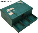 木製ジュエリーボックス 天然木製 引き出し式 アンティークデザイン 2層 レディース アクセサリー収納 小物入れ 携帯便利 耐久性 防湿 ギフト用(3)