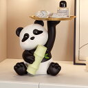 玄関収納 キーフック 小物入れ かわいい パンダ 置物 多機能 収納 トレイ おしゃれ インテリア 樹脂製 誕生日 プレゼント ギフト 腕時計 鍵置き 卓上
