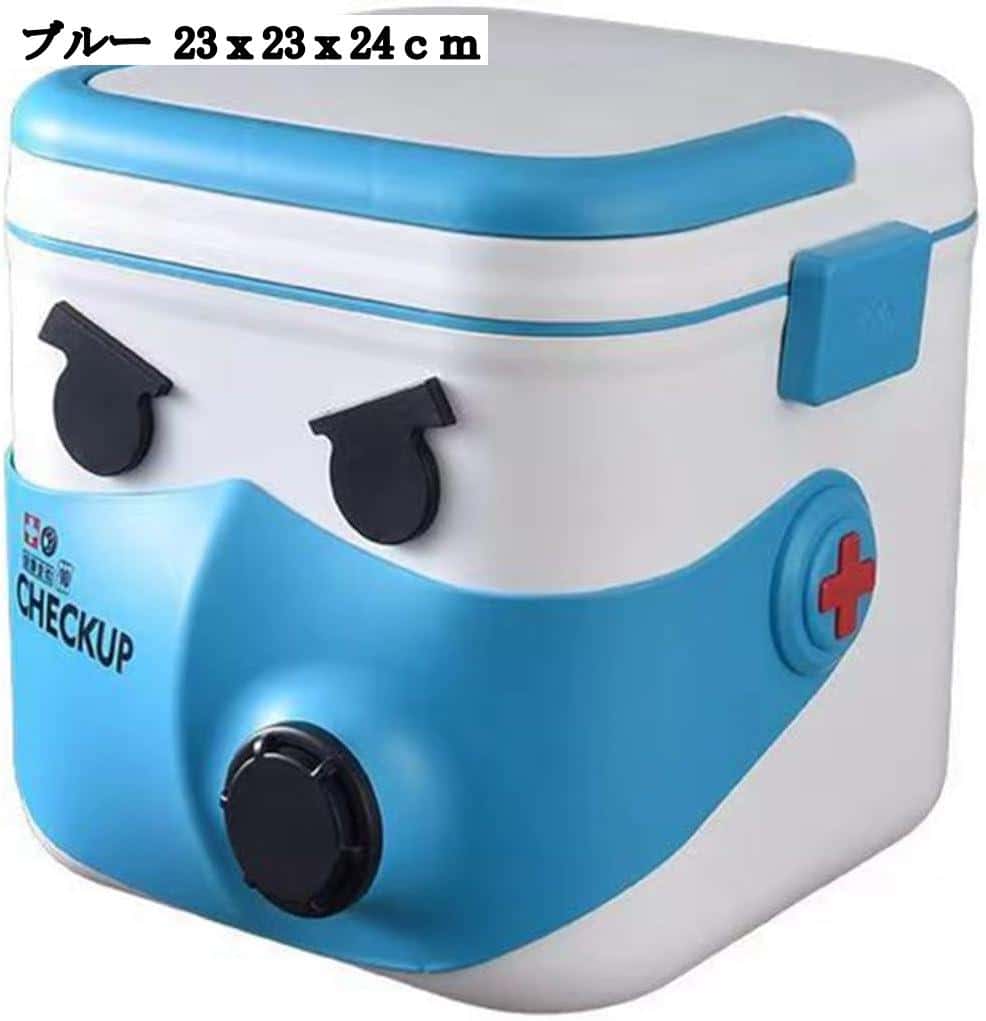 救急箱 手提げ 二段式 取り外しトレイ 薬箱 薬入れ ピルケース くすり整理 軽量 多機能収納ケース 防湿 耐久性 高齢者 患者 子供