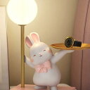 玄関収納 トレイ 小物入れ おしゃれ かわいい うさぎ 置物 インテリア ステンレス 多機能 キー収納 卓上収納 プレゼント 癒しグッズ ピンク 常夜灯 寝室 ...