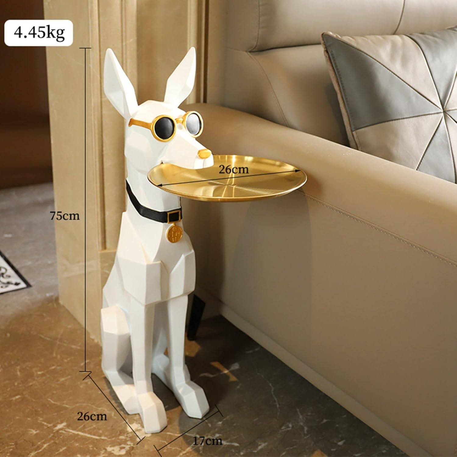 大型犬 ドーベルマン 置物 眼鏡 おしゃれ 北欧 オブジェ インテリア 雑貨 多機能収納 小物置き 腕時計 ..
