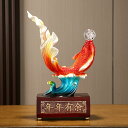 風水 鯉 置物 水晶玉 金運アップ 開運 商売繁盛 縁起物 インテリア 玄関 リビング オフィス 卓上 新築祝い 引っ越し祝い 贈り物 厄除け お守り